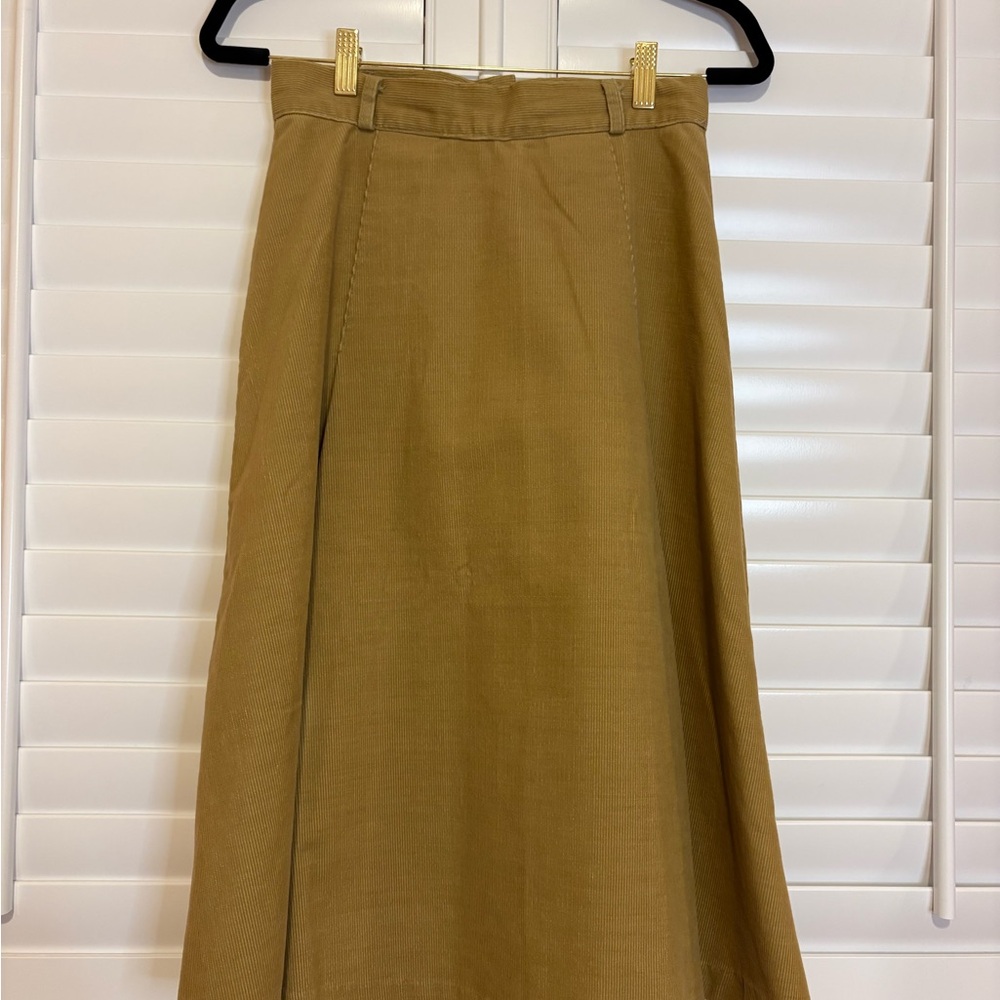 Vintage Corduroy Tan Women's Skirt